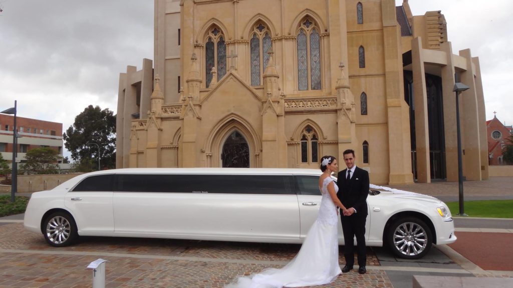 wedding limousine church